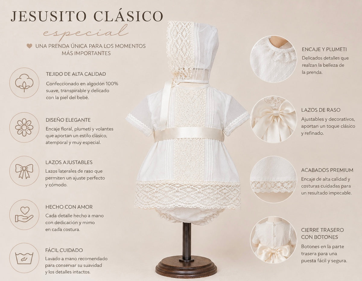 Jesusito cristal jarestas manga corta