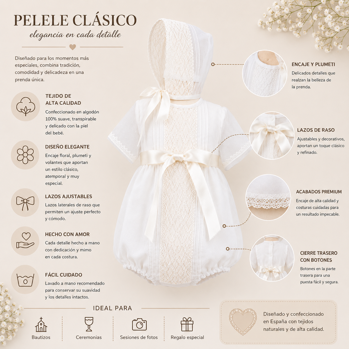 Pelele corto cristal