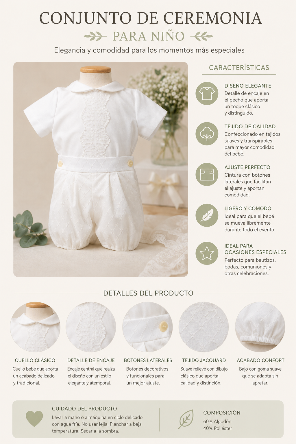 Conjunto tul niño con camisa organza