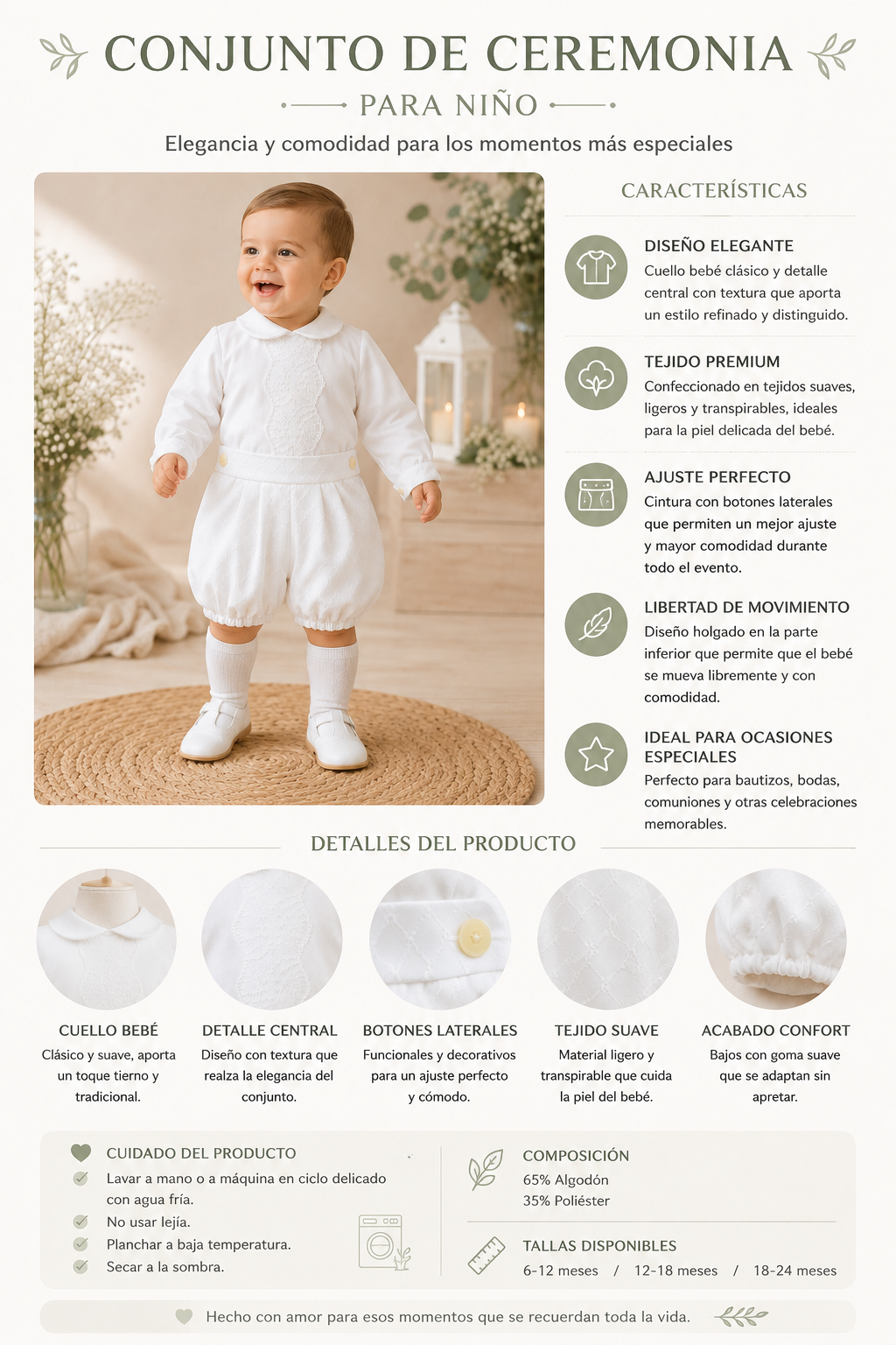 Conjunto niño tul con camisa organza manga larga